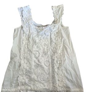 Odille White Lace Ruffle Camisole
